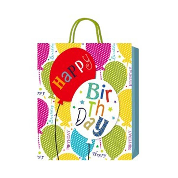 Gift bag Happy Birthday, balloons, 3D, 26 x 32 x 10 cm