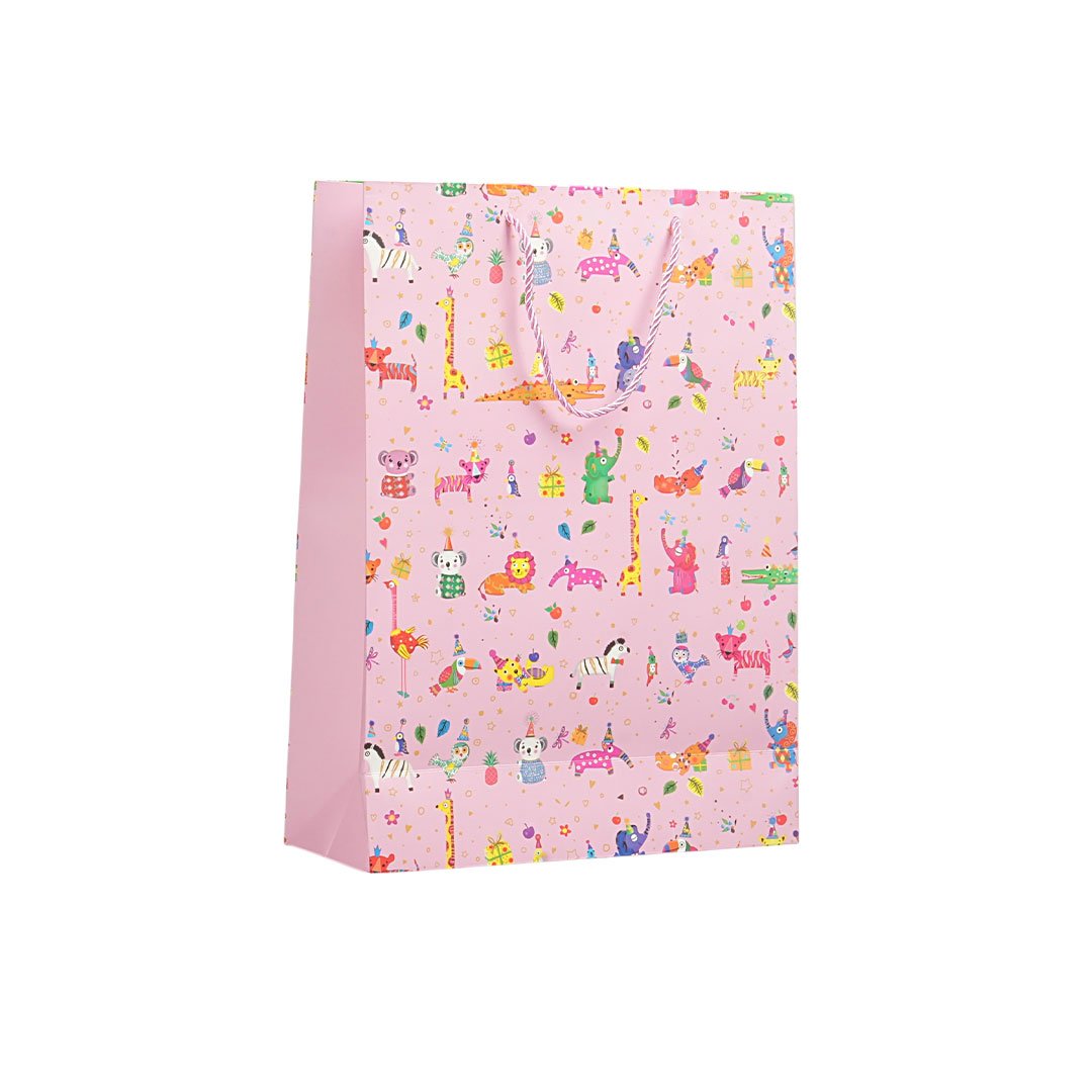 Gift bag, kids, 31 x 42 x 12 cm, pink