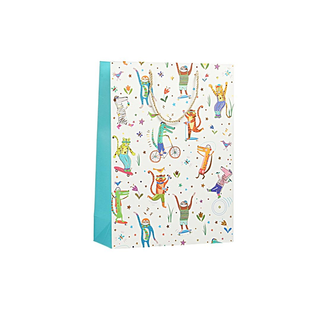 Gift bag, kids, 26 x 32 x 10 cm, white