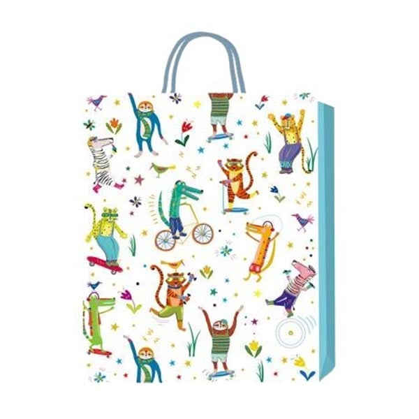 Gift bag, children, 18 x 23 x 8 cm, white