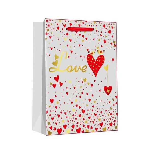 Gift Bag Love, 26 x 32 x 12 cm, white