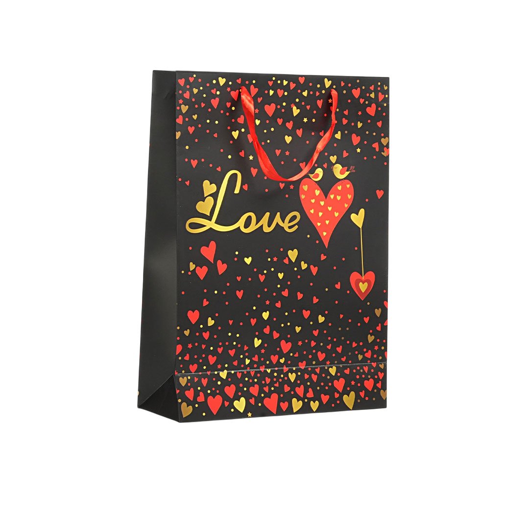 Gift bag Love 31 x 44 x 12 cm, black