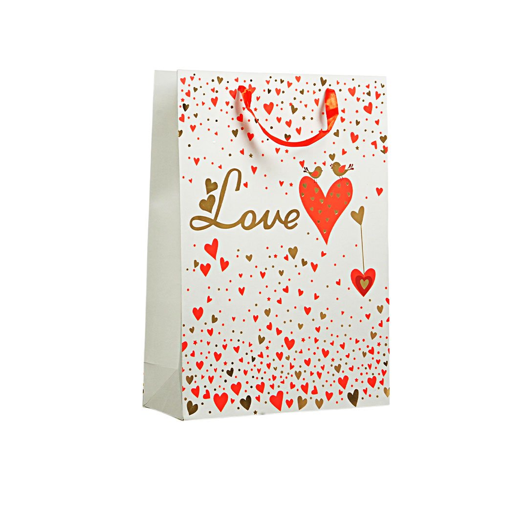 Gift bag Love 31 x 44 x 12 cm, white