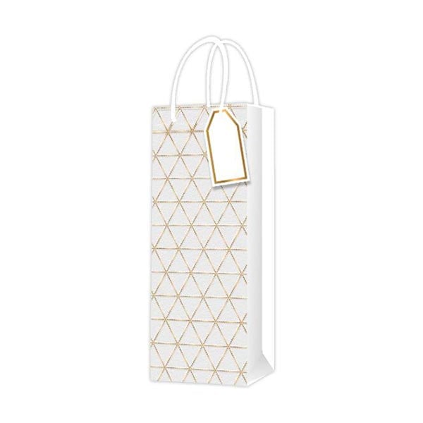 Wine bag, design 1, 12 x 35 x 9 cm, white