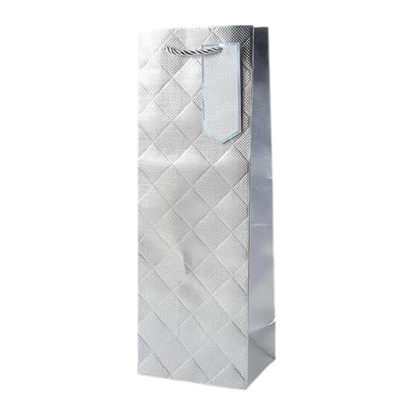 Wine Bag, mosaic, 12 x 35 x 9 cm, silver