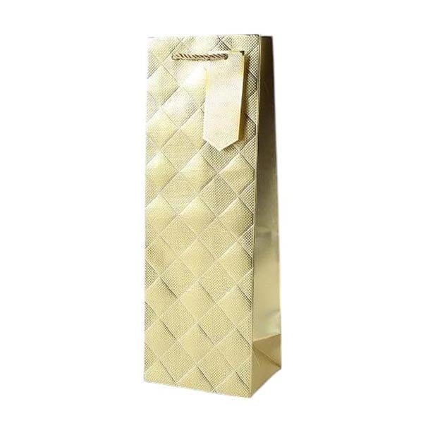 Wine bag, mosaic, 12 x 35 x 9 cm, gold