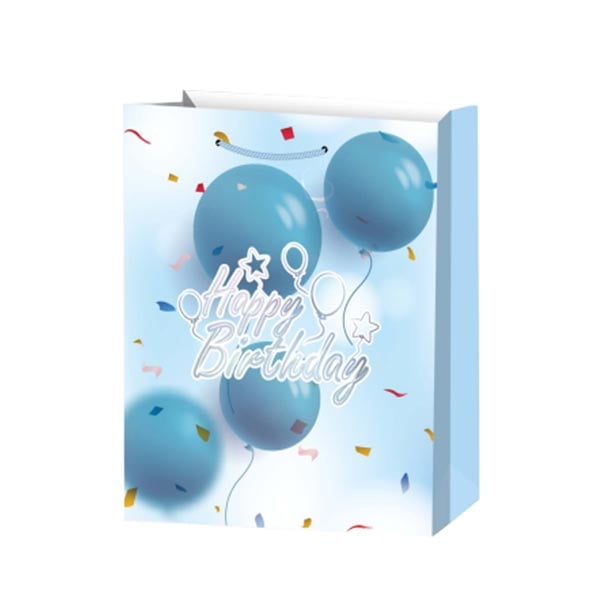 Gift bag Happy Birthday, 26 x 32 x 10 cm, blue