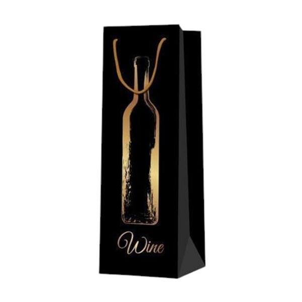 Wine Bag, bottle, 12 x 35 x 9 cm, black