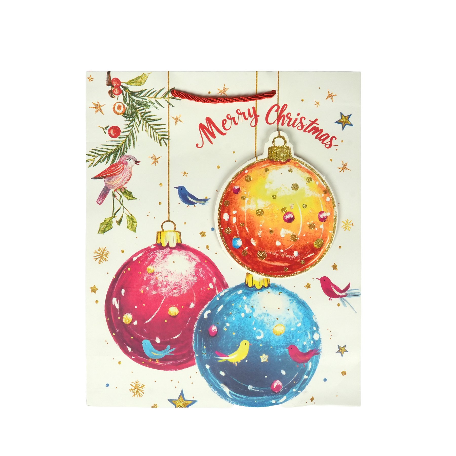 Gift bag Merry Christmas – Baubles, Christmas, 30 ? 40 ? 12 cm