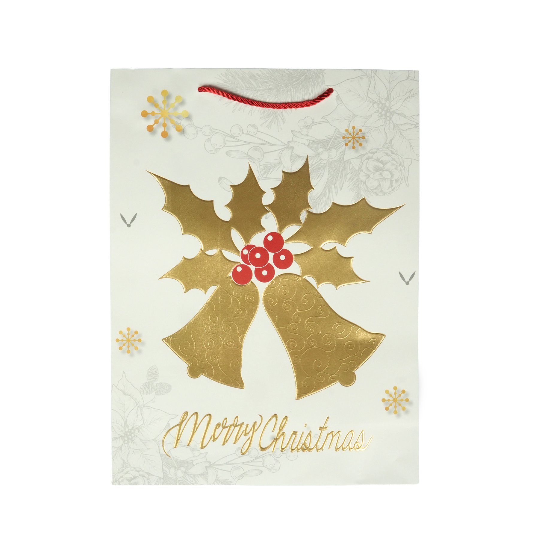 Gift bag Merry Christmas – Bells, Christmas, 30 ? 40 ? 12 cm