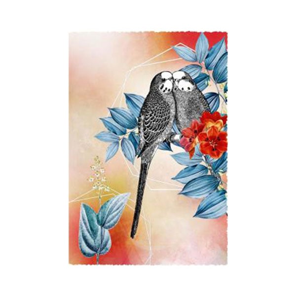 Gespaensterwald Card Silver Line, parrots