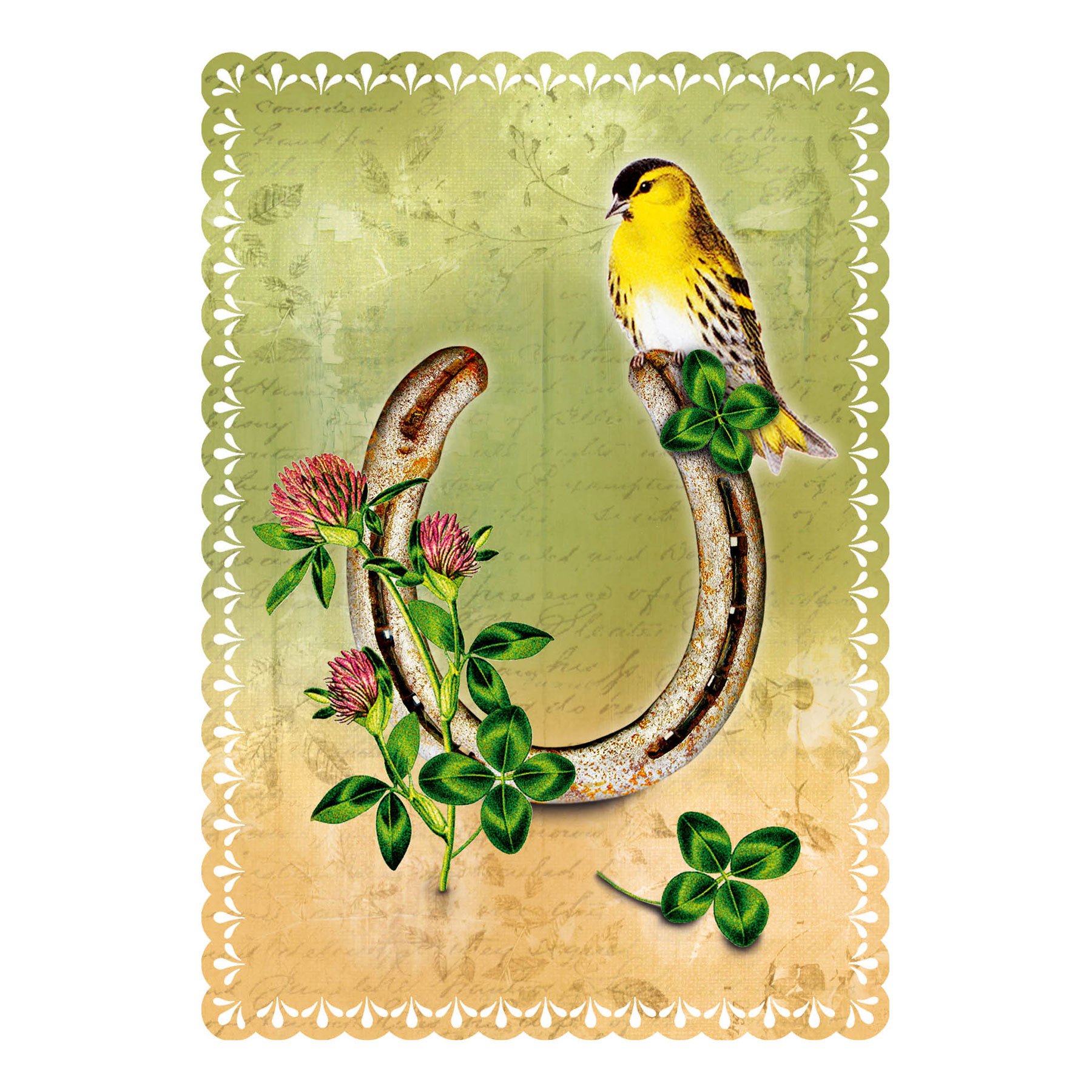 Gespaensterwald Card Romantique, lucky horseshoe