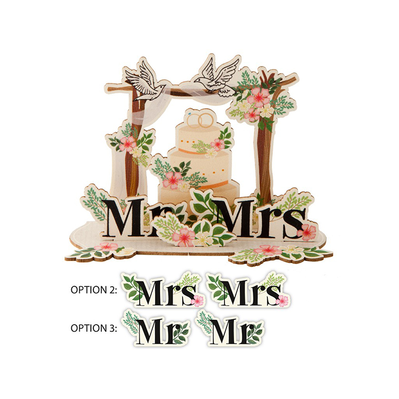Gespaensterwald 3D Card, Mr and Mrs, wooden