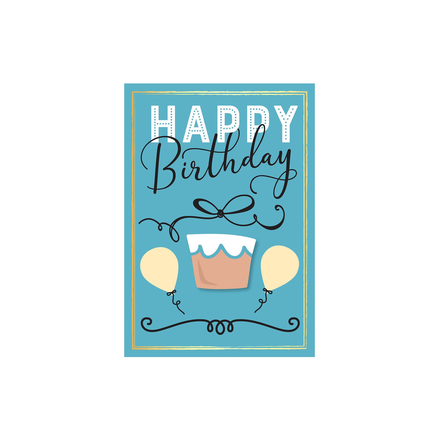 Gespaensterwald Card Happy Birthday, Blue