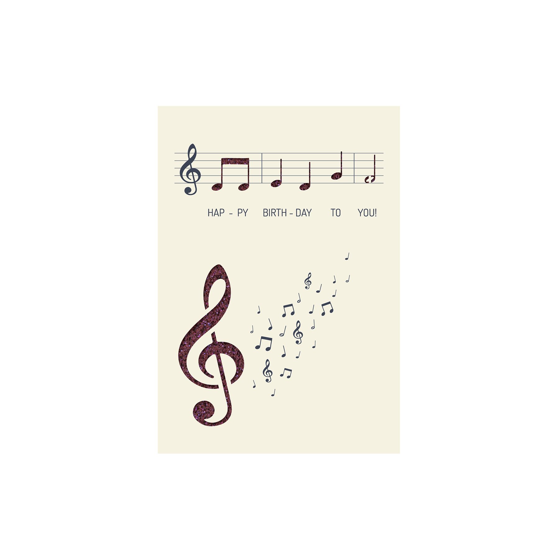 Gespaensterwald Card Paper Deluxe Music Happy Birthday