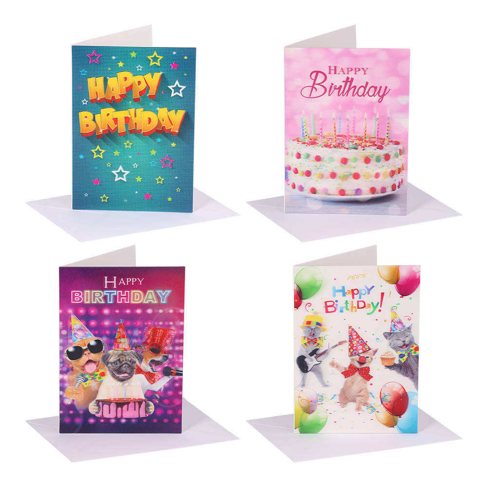 Festa Greeting Card, Happy Birthday, assorted, 1 pc