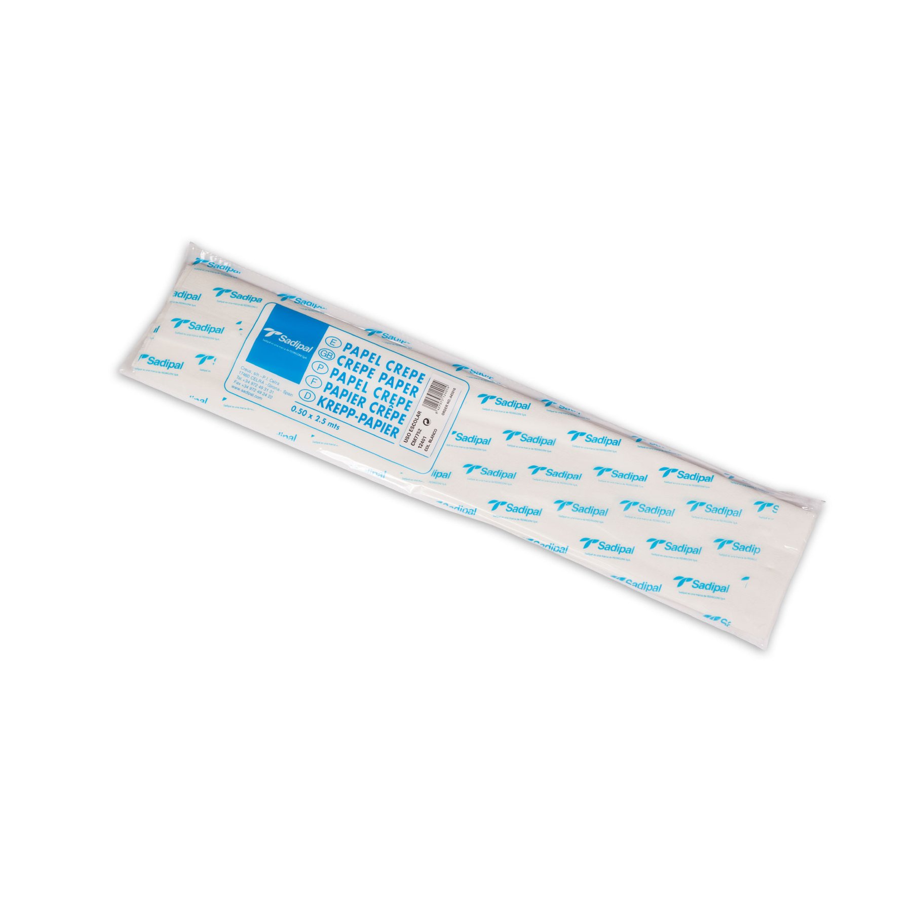 Fabriano Crepe paper, 40 g/m2, 0.50 x 2.5 m, white