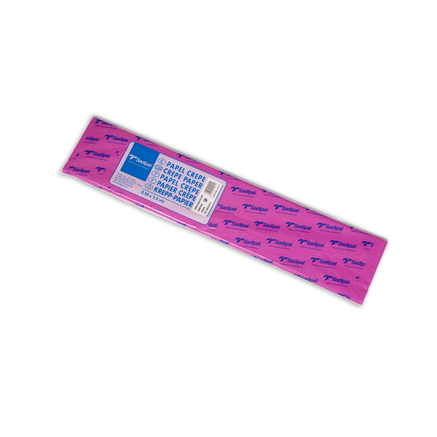 Fabriano Crepe paper, 40 g/m?, 0.50 x 2.5 m, magenta