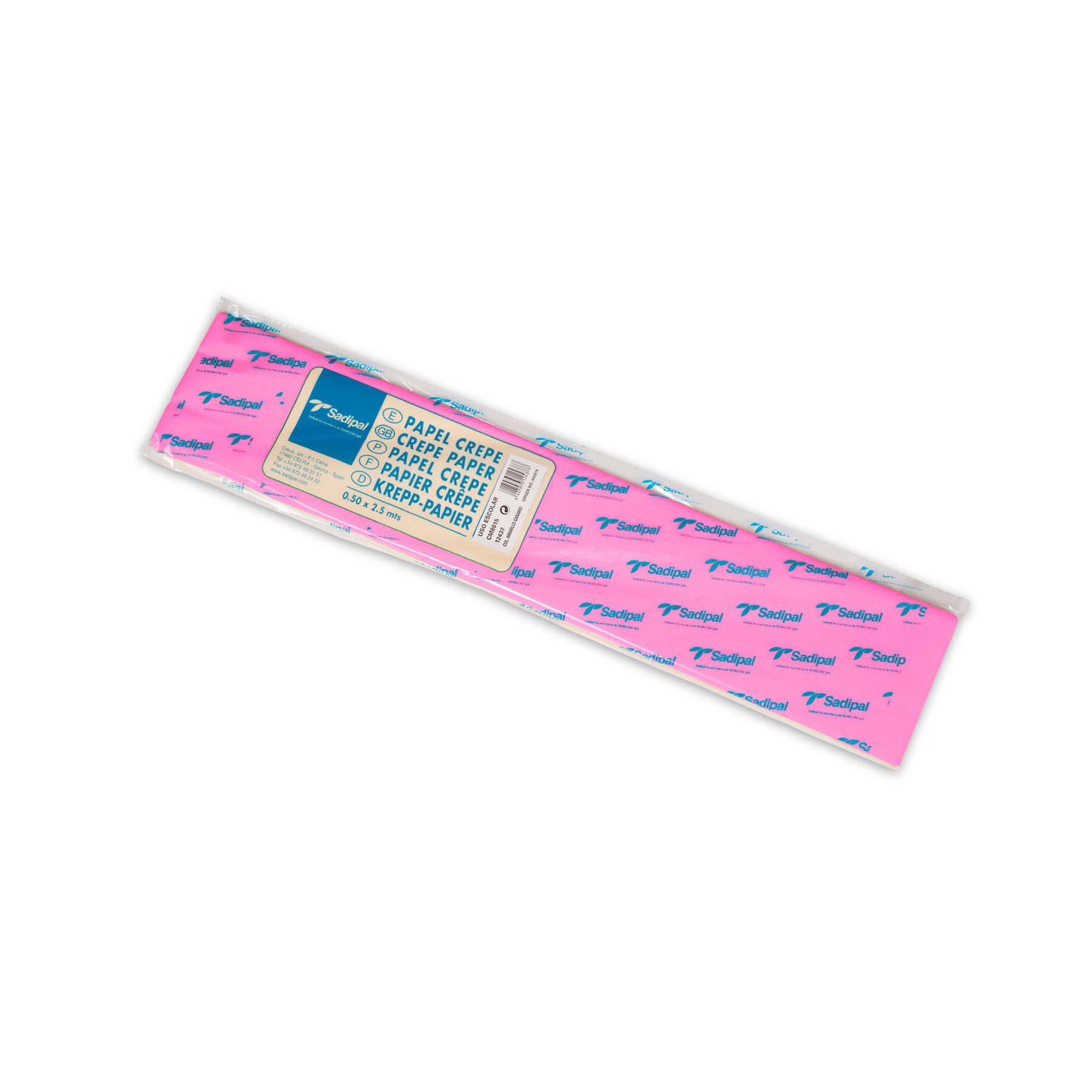 Fabriano Crepe Paper, 40 g/m2, 0.50 x 2.5 m, fuchsia