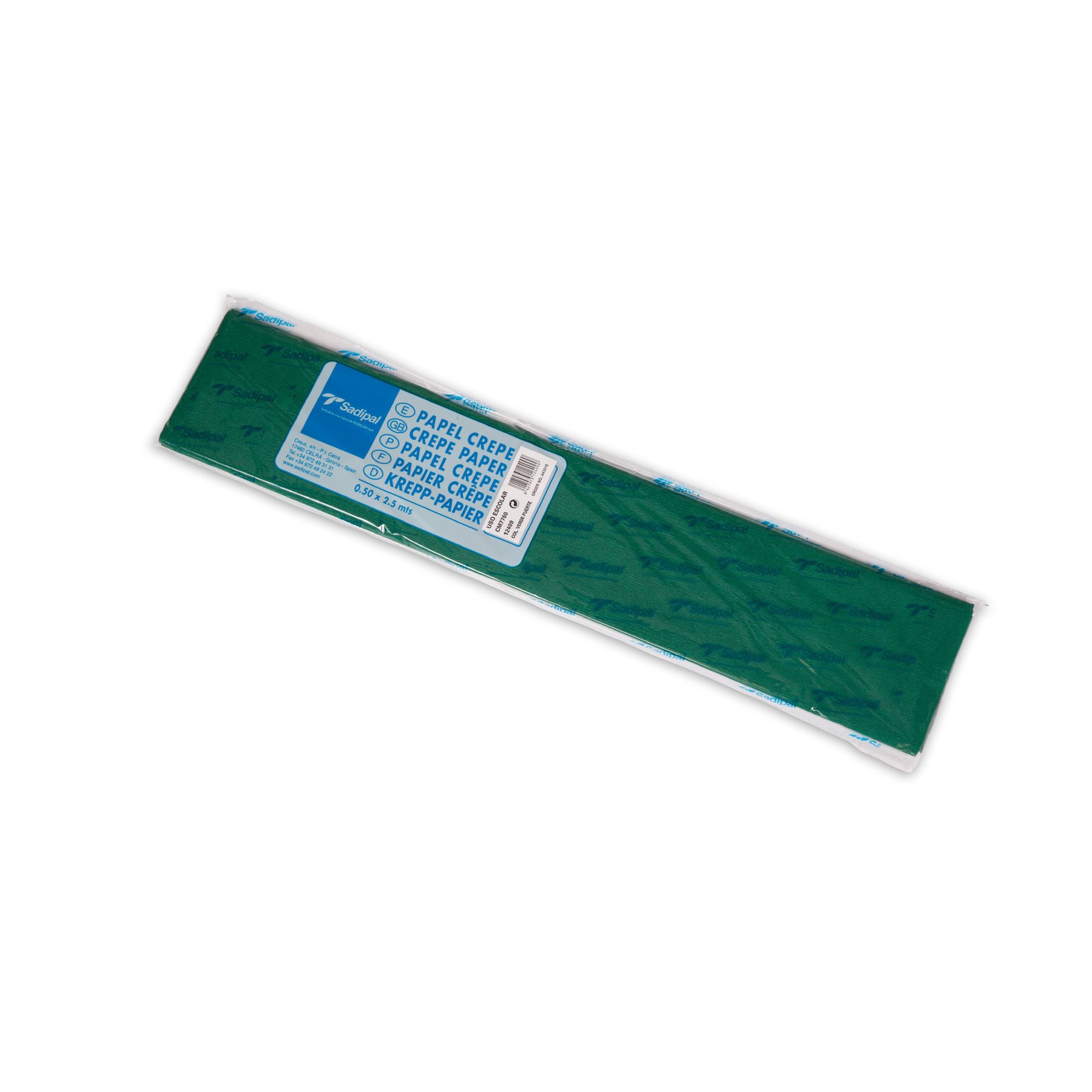 Fabriano Crepe Paper, 40 g/m2, 0.50 x 2.5 m, dark green