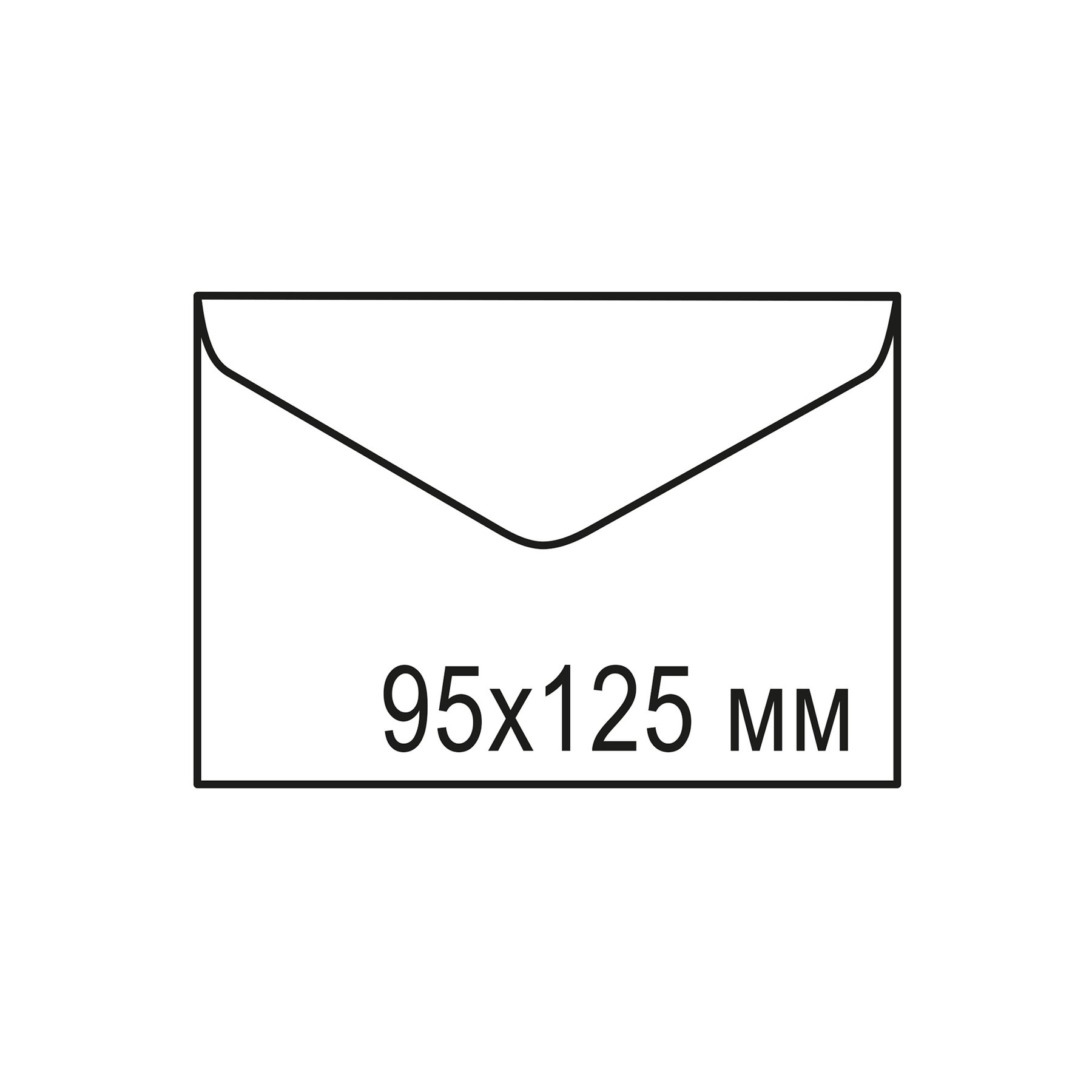 Office 1 Business card envelope, OG19, 125 x 95 mm, paper, triangular flap, white, 50 pieces