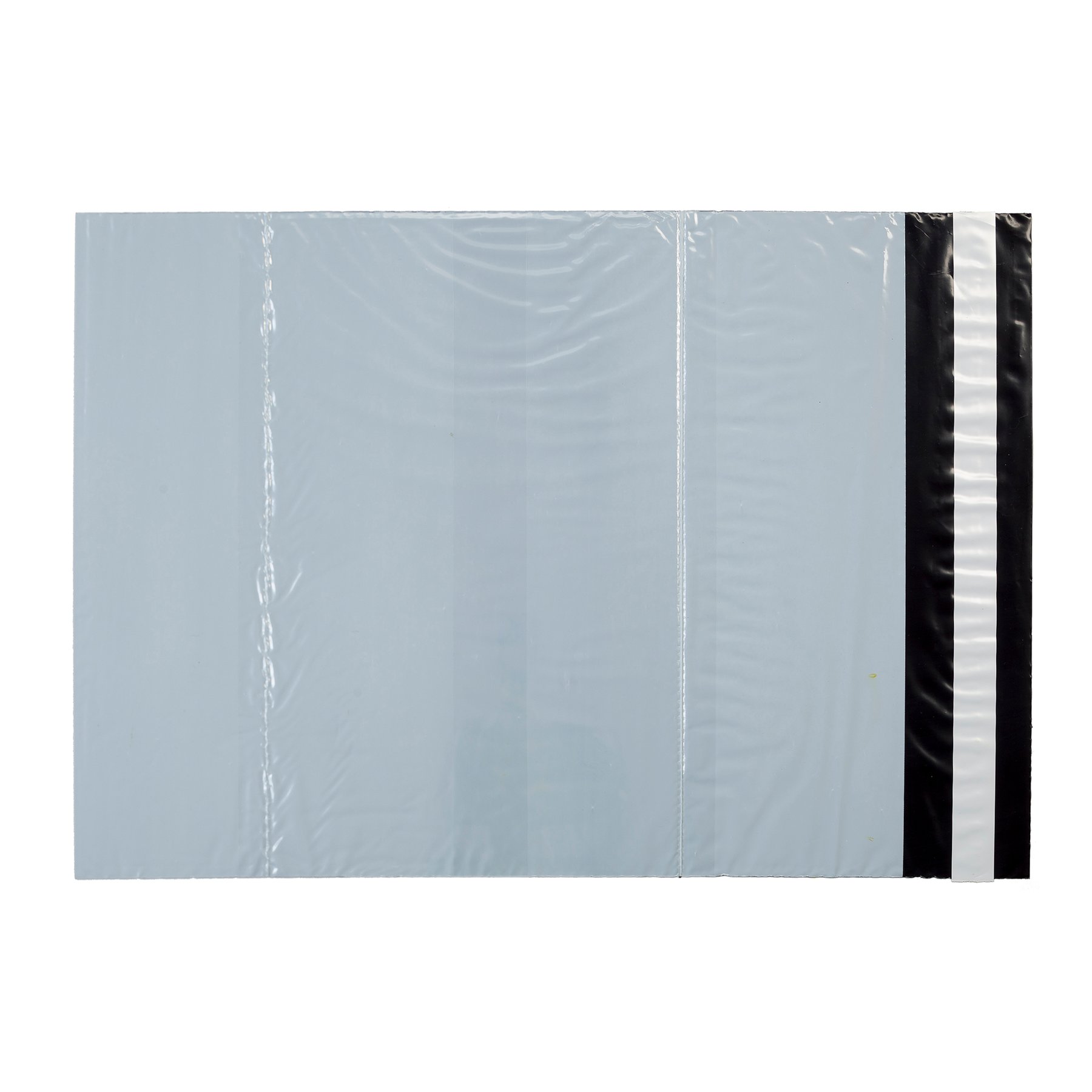 Shipping bag, courier, with pocket, 350 x 480 mm + 50 mm, gray, 20 pieces