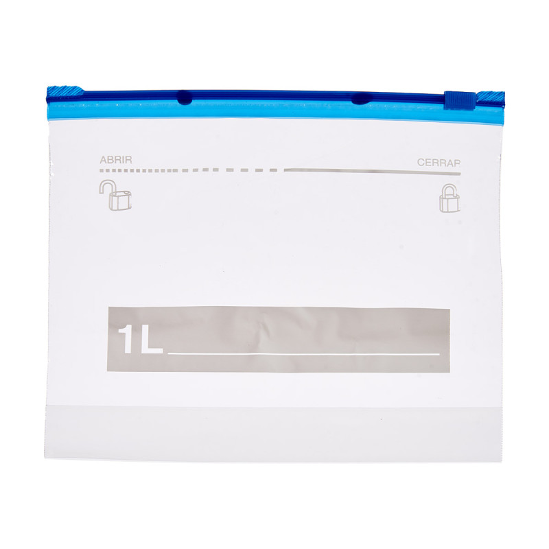 Leknes multipurpose bags, with zipper, 20 x 17+2.5 cm, 1 L, 20 pcs