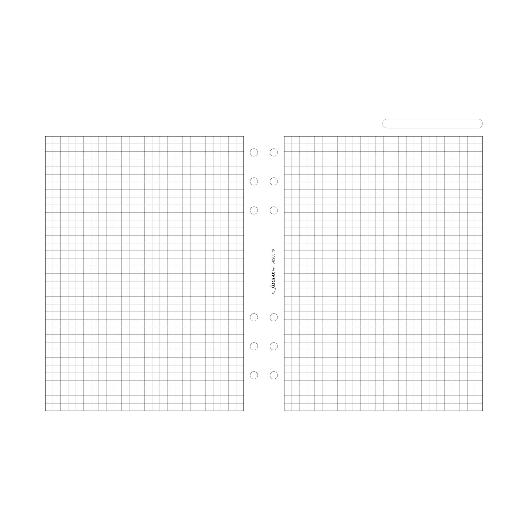 Filofax Refill for Organizer, A5, squared, 25 sheets