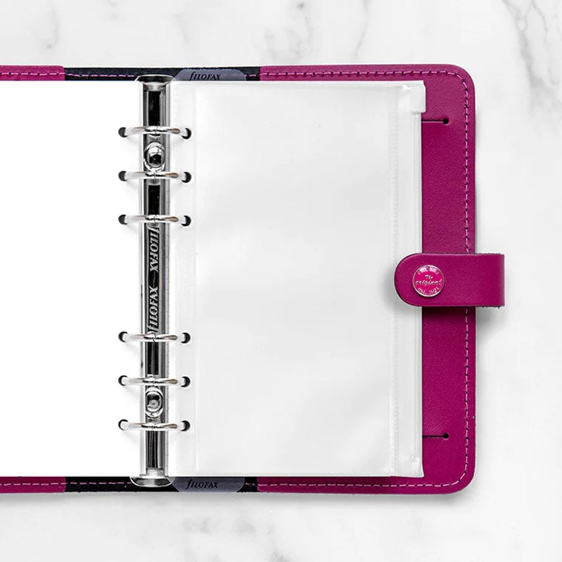 Filofax Pouch for organizer Personal, with zipper, transparent