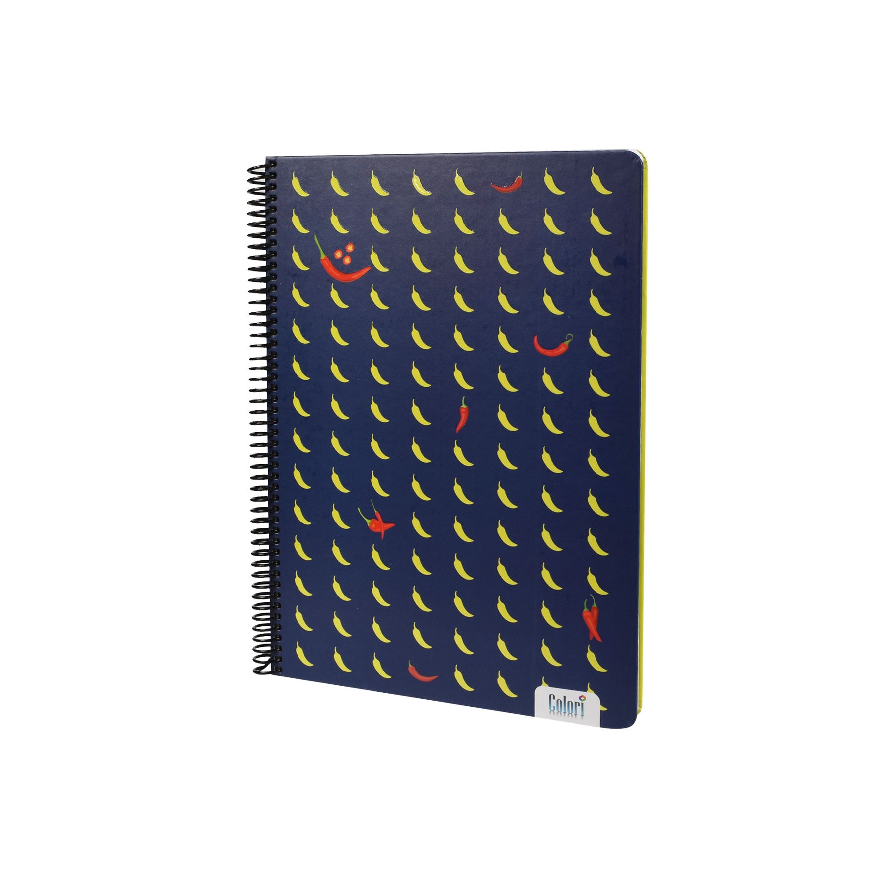 Colori Notebook, A4, wide ruled, 2 subjects, offset paper, spiral, hardcover, 100 sheets