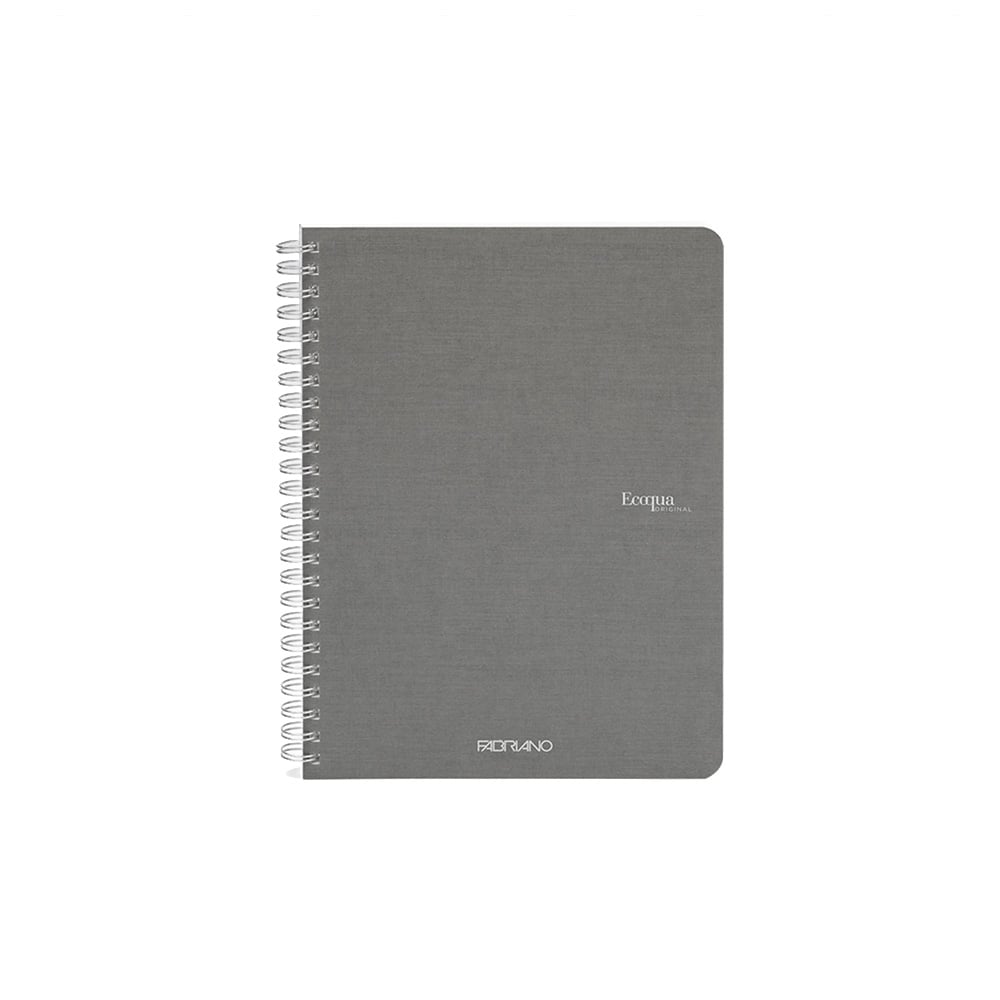 Fabriano Notebook Ecoqua, A5, cardboard cover, spiral, 70 sheets, anthracite