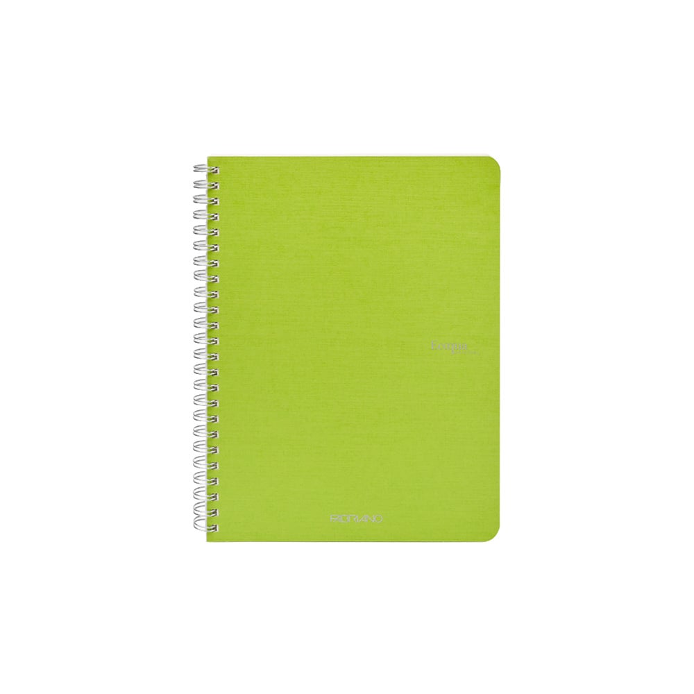 Fabriano Ecoqua notebook, A5, card cover, spiral, 70 sheets, lime