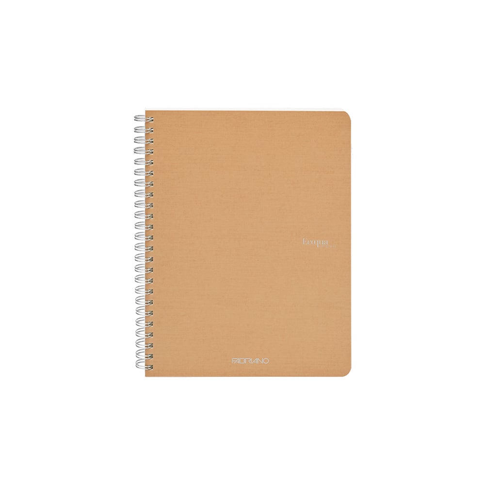 Fabriano Notebook Ecoqua, A4, cardboard cover, spiral, 70 sheets, dark beige