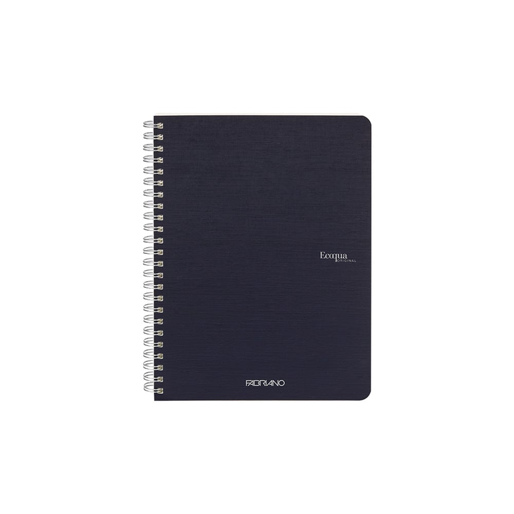 Fabriano Notebook Ecoqua, A4, cardboard cover, spiral bound, 70 sheets, dark blue