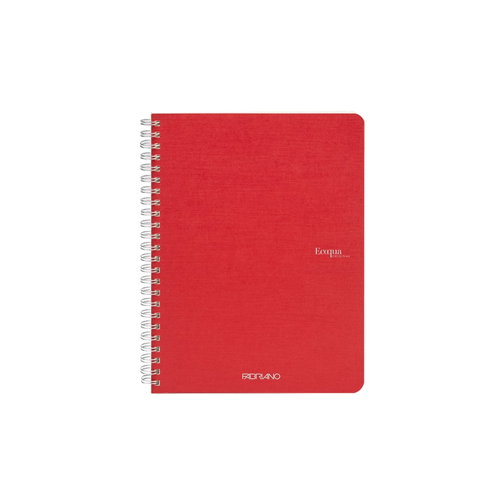Fabriano Notebook Ecoqua, A4, cardboard cover, spiral, 70 sheets, raspberry