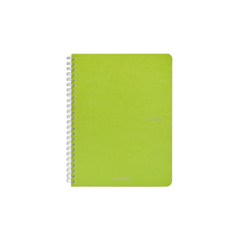 Fabriano Notebook Ecoqua, A4, cardboard cover, spiral-bound, 70 sheets, lime