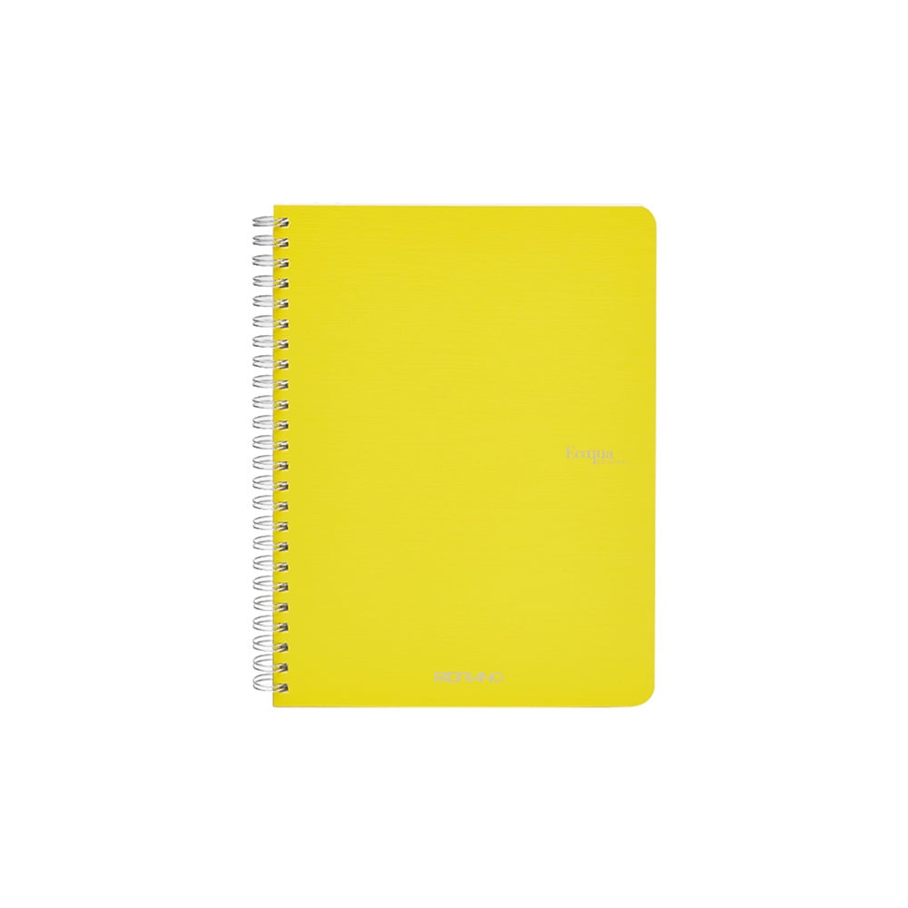 Fabriano Notebook Ecoqua, A4, cardboard cover, spiral, 70 sheets, yellow