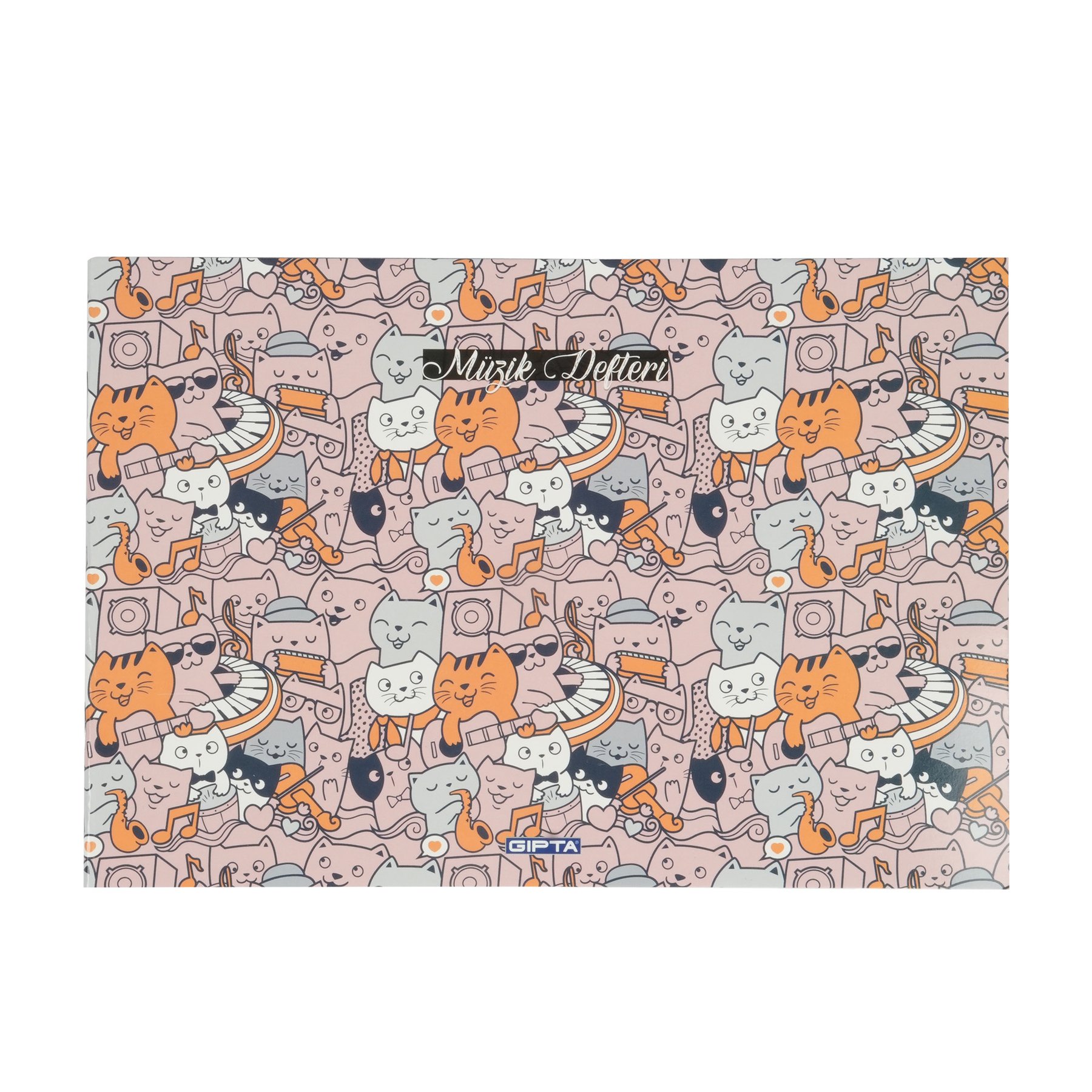 Gipta Music notebook, white paper, soft cover, 17 x 24 cm, 40 sheets