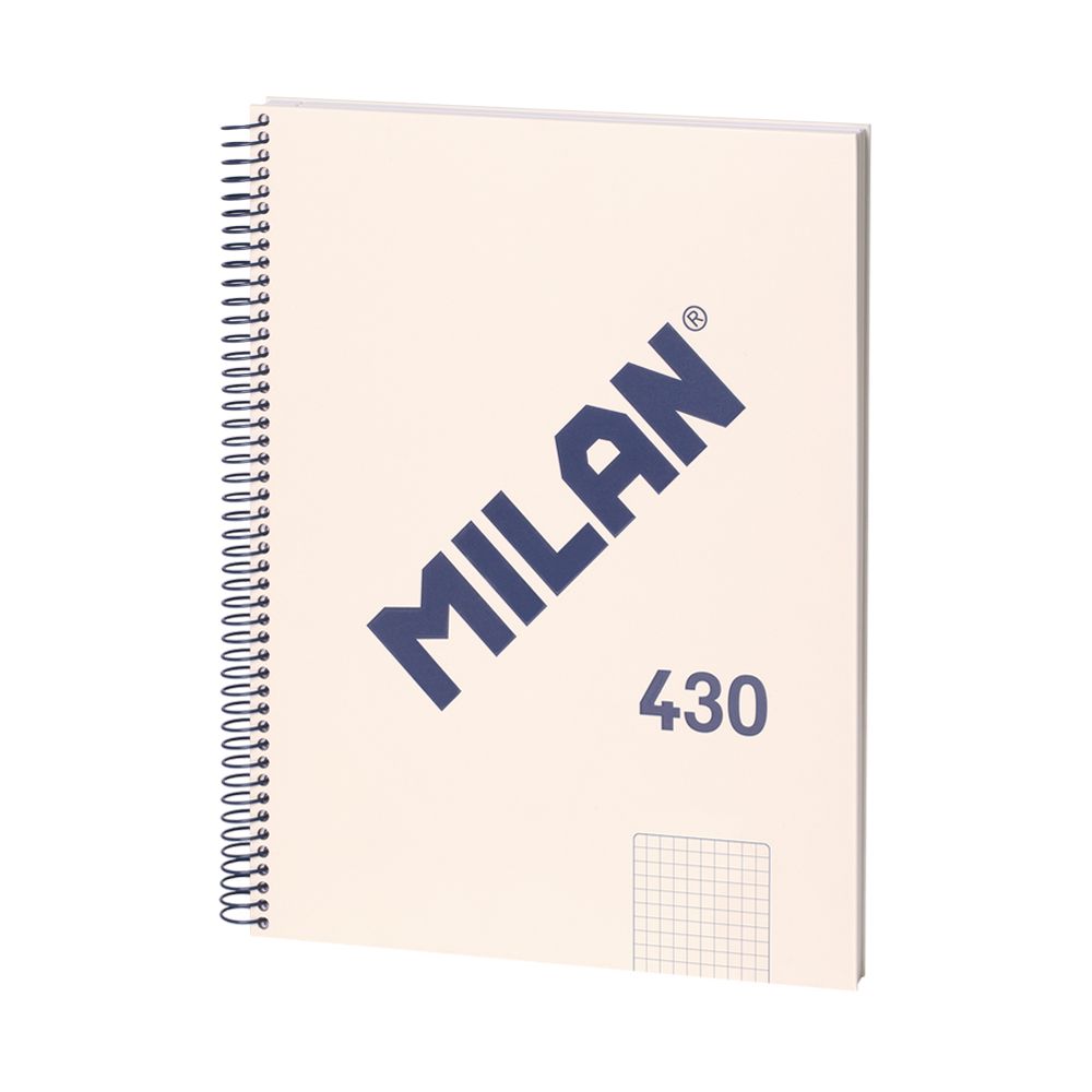 Milan Notebook 1918, A4, squared, hard cover, spiral, 80 sheets, beige
