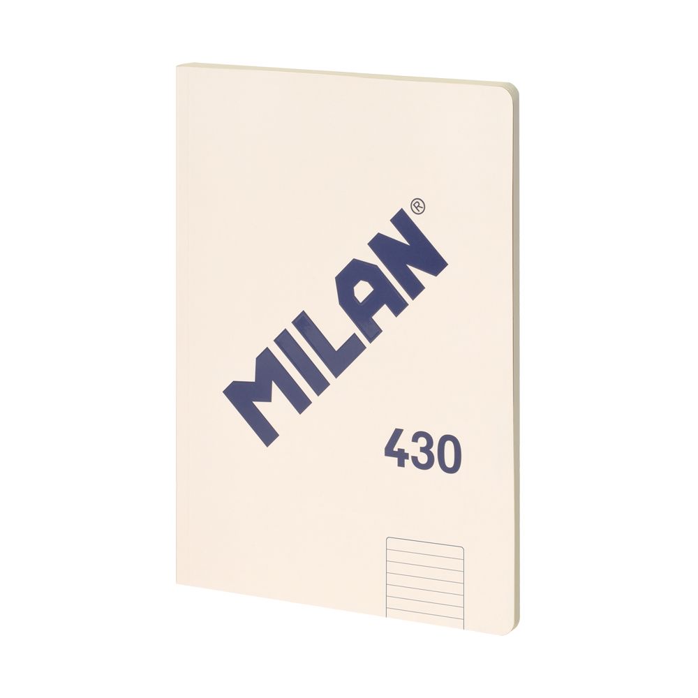 Milan Notebook 1918, A4, Wide Ruled, Cardboard Cover, 48 Sheets, Beige