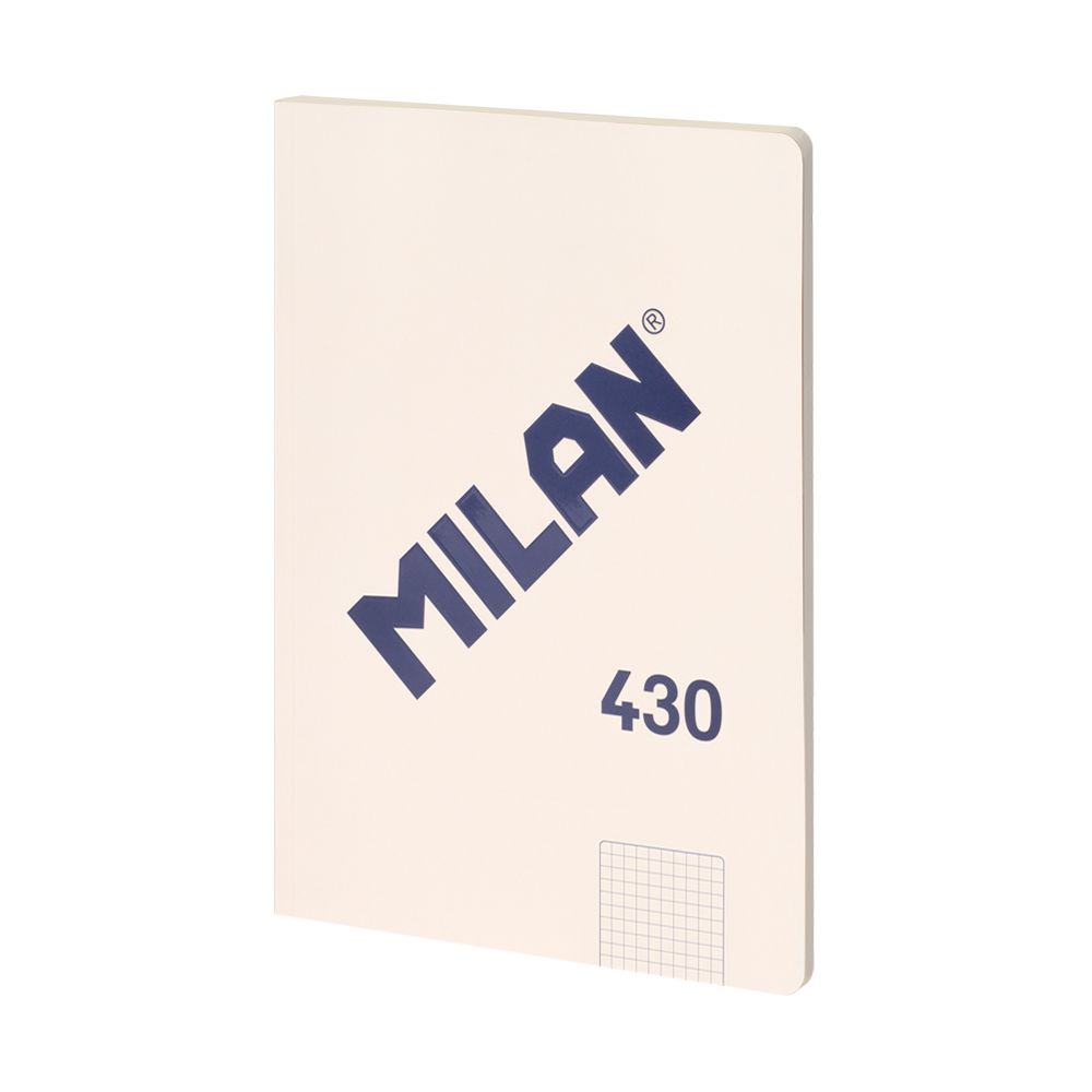 Milan Notebook 1918, A4, small squares, cardboard cover, 48 sheets, beige