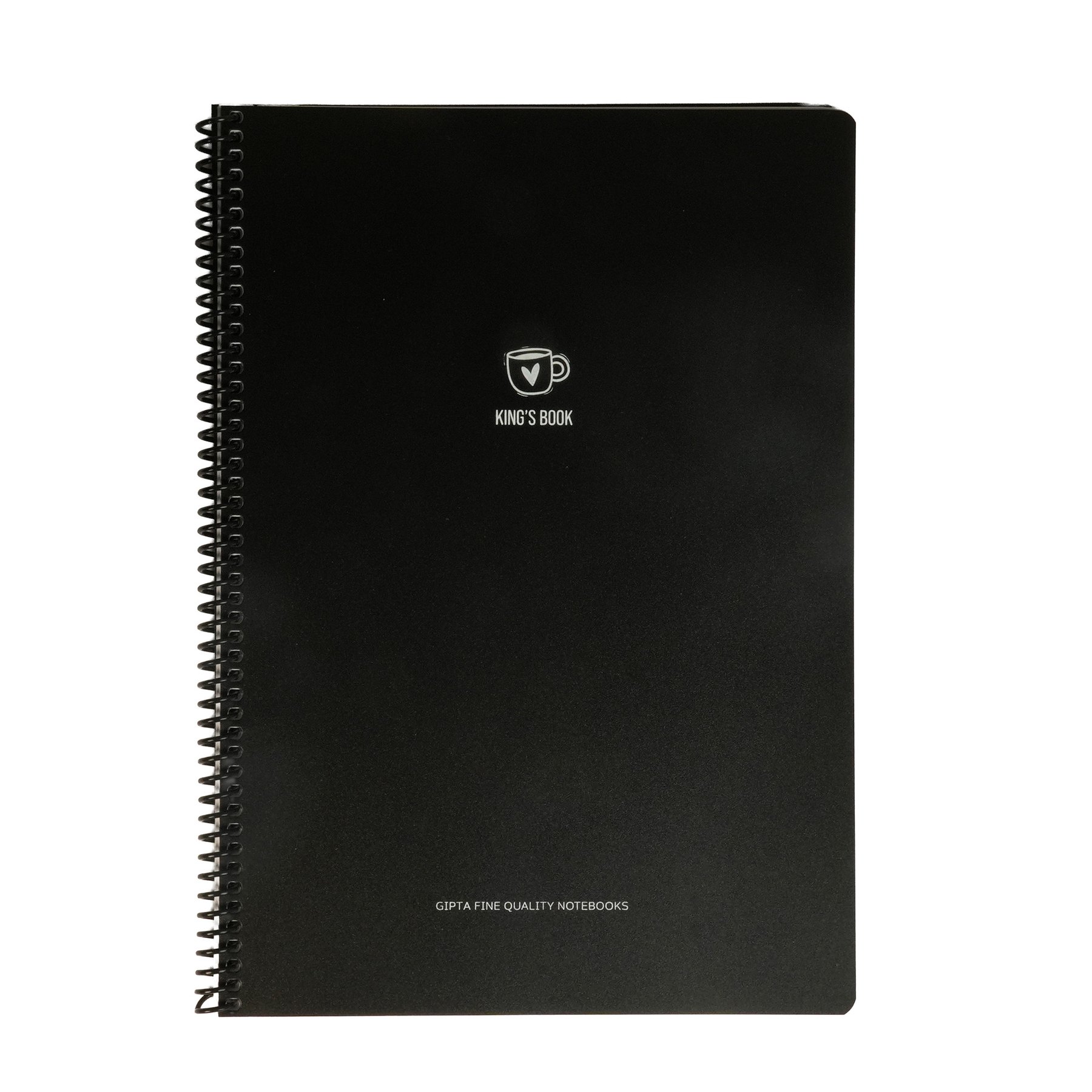 Gipta Notebook King, A4, white paper, wide ruled, cardboard cover, spiral, 60 sheets