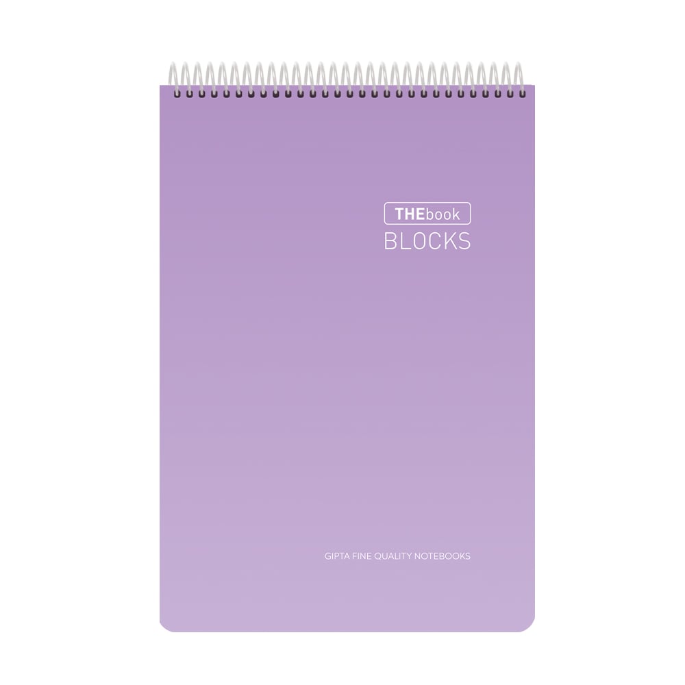Gipta Pad The Book, A4, white paper, ruled, cardboard cover, spiral, 100 sheets