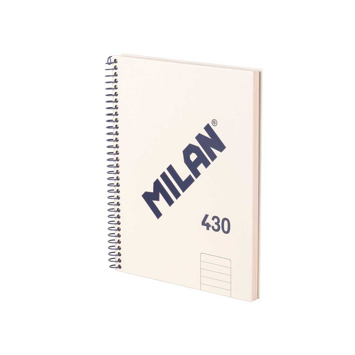Milan Notebook 1918, A5, wide ruled, hard cover, spiral, 80 sheets, beige