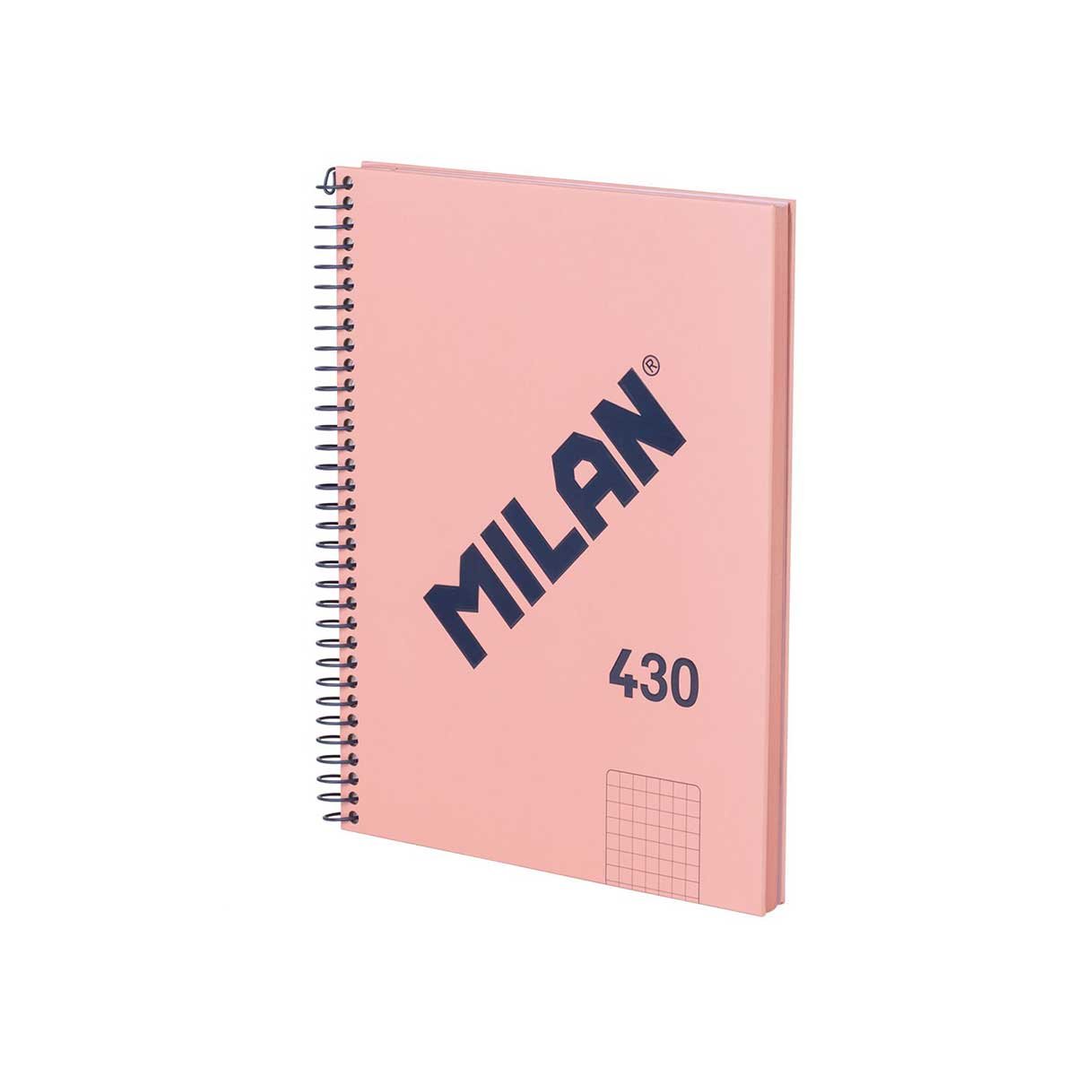 Milan Notebook 1918, A5, squared, hardcover, spiral, 80 sheets, pink