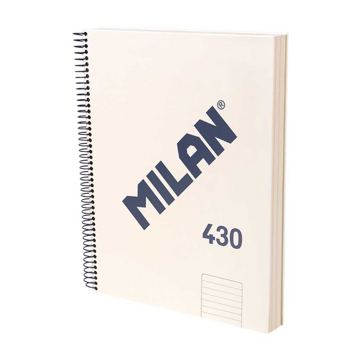 Milan Notebook 1918, A4, ruled, hardcover, spiral, 120 sheets, beige