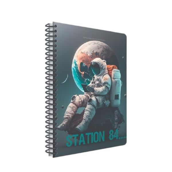 Gipta Notebook Station, A4, white paper, ruled, cardboard cover, spiral, 60 sheets