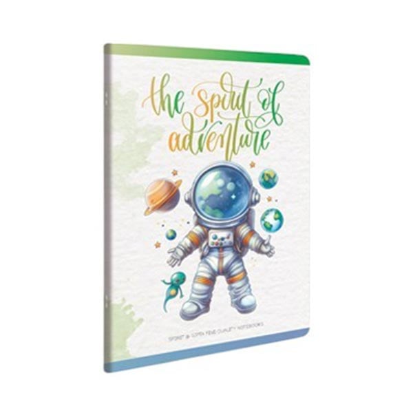 Gipta Notebook Spirit, A4, white paper, squared, cardboard cover, 60 sheets