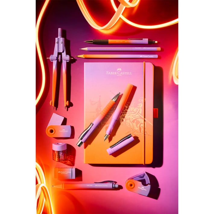 Faber-Castell notebook, A4, squared, Punchy melon, spiral bound, 80 sheets