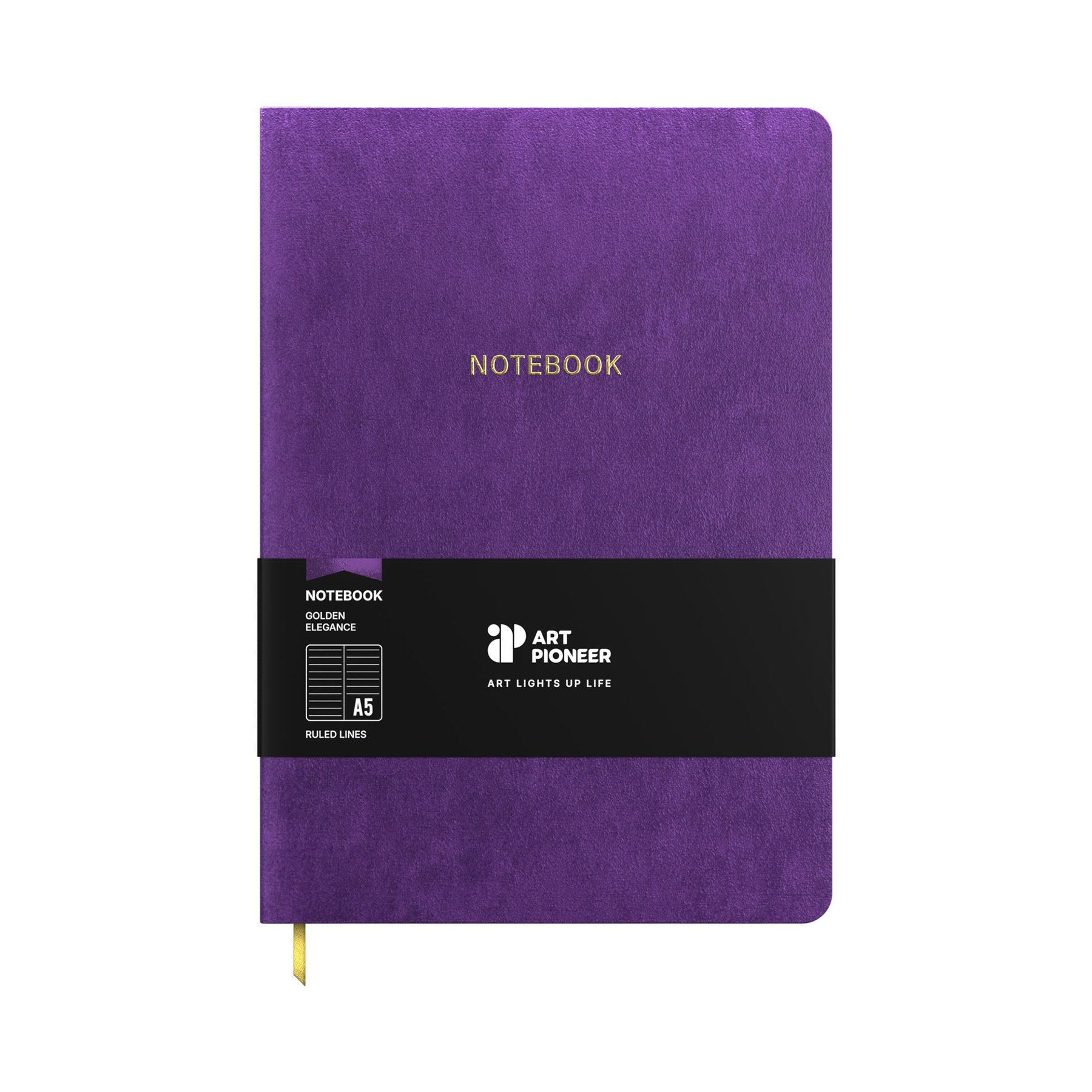 Art Pioneer Notebook Velvet Executive, A5, velvet cover, 96 sheets, purple